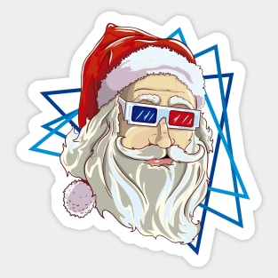 cool santa 3d Sticker